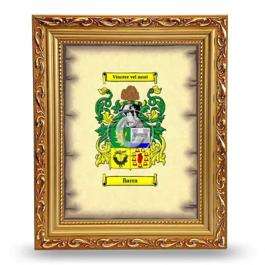 Barra Coat of Arms Framed - Gold