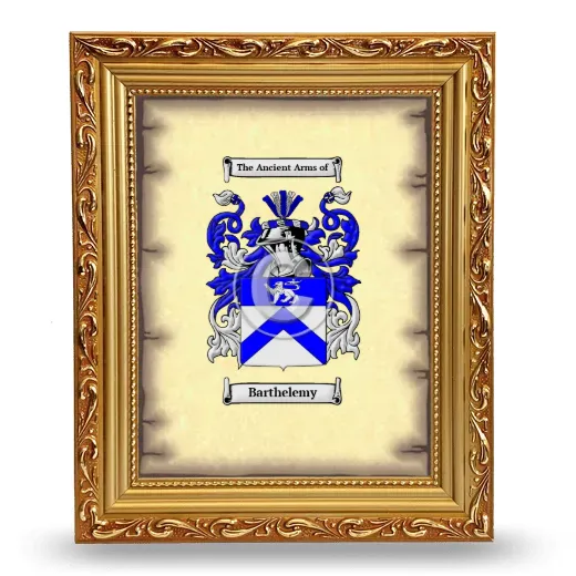 Barthelemy Coat of Arms Framed - Gold
