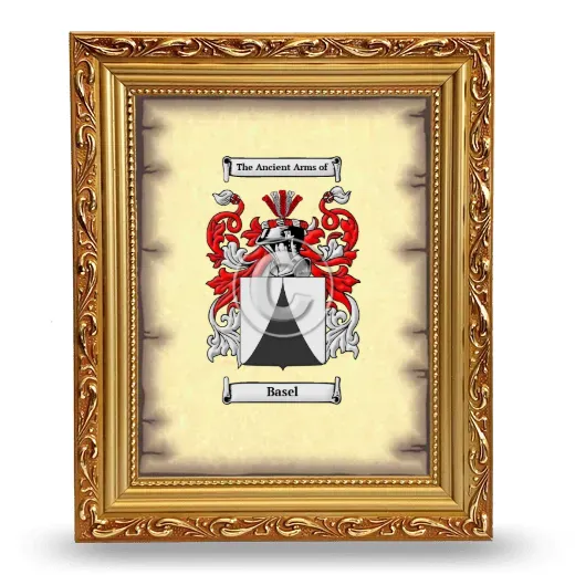 Basel Coat of Arms Framed - Gold