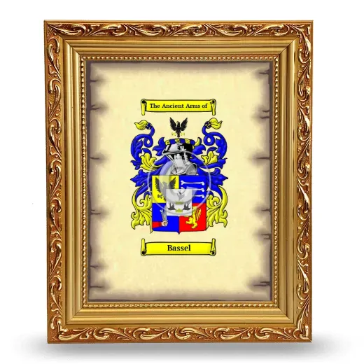 Bassel Coat of Arms Framed - Gold