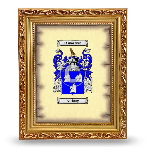 Bathory Coat of Arms Framed - Gold