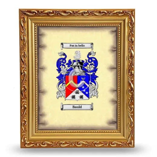 Bauld Coat of Arms Framed - Gold