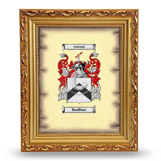 Baulfour Coat of Arms Framed - Gold