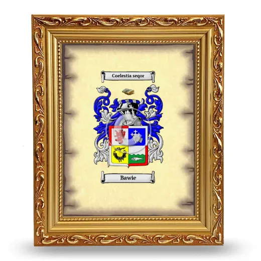 Bawie Coat of Arms Framed - Gold