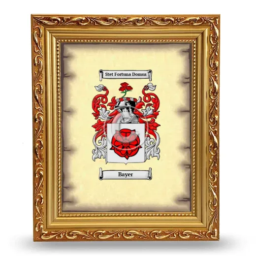Bayer Coat of Arms Framed - Gold
