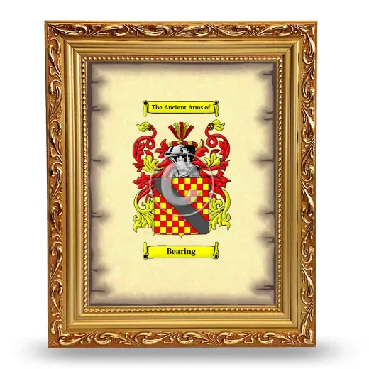 Bearing Coat of Arms Framed - Gold