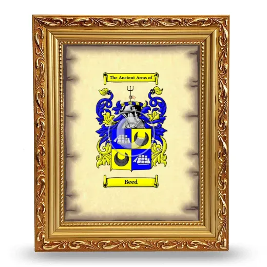 Beed Coat of Arms Framed - Gold