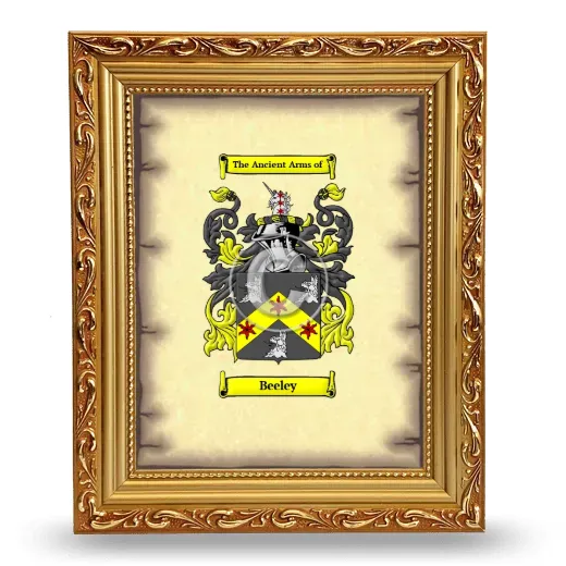 Beeley Coat of Arms Framed - Gold
