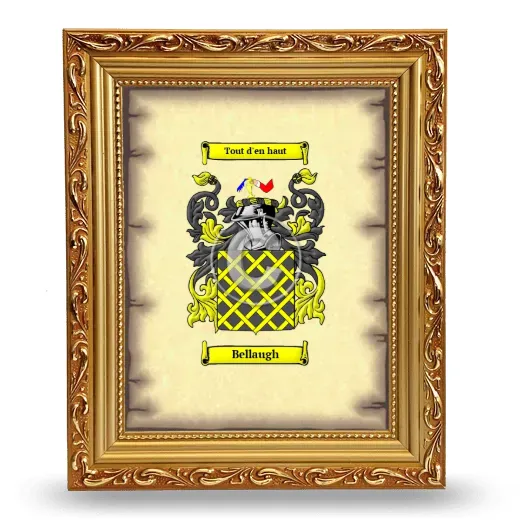 Bellaugh Coat of Arms Framed - Gold