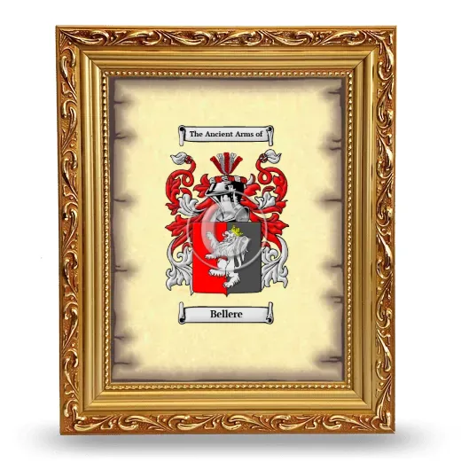 Bellere Coat of Arms Framed - Gold