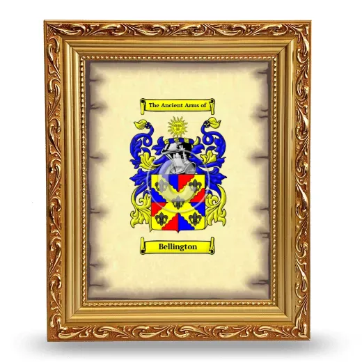 Bellington Coat of Arms Framed - Gold