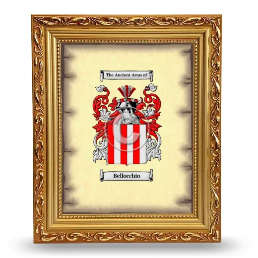 Bellocchio Coat of Arms Framed - Gold