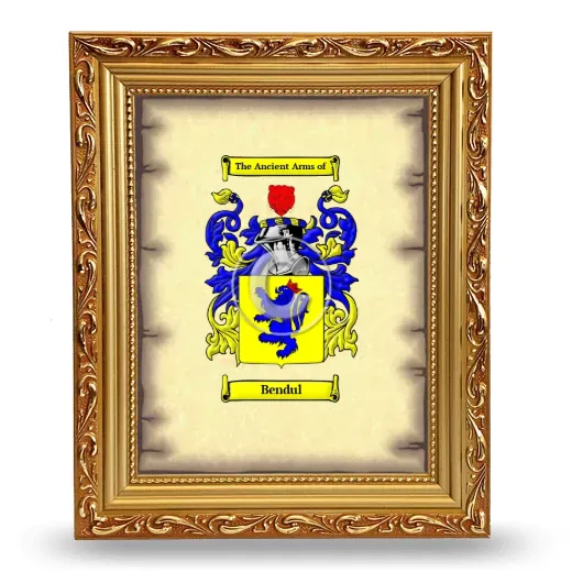 Bendul Coat of Arms Framed - Gold