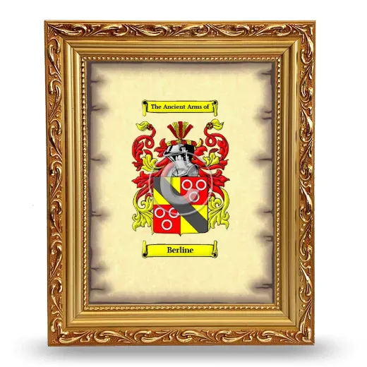 Berline Coat of Arms Framed - Gold