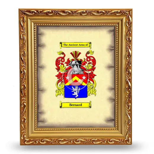Bernard Coat of Arms Framed - Gold