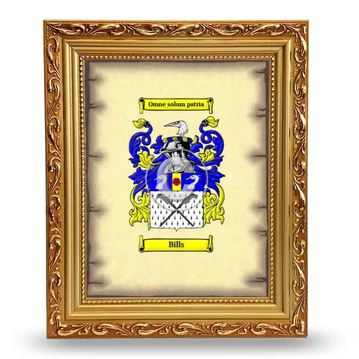 Bills Coat of Arms Framed - Gold