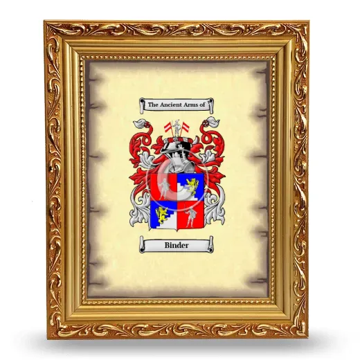 Binder Coat of Arms Framed - Gold