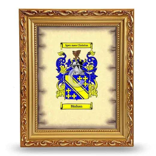 Binhan Coat of Arms Framed - Gold