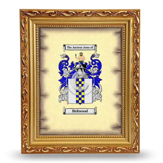 Birkwood Coat of Arms Framed - Gold