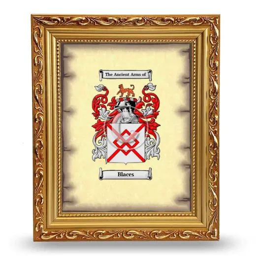 Blaces Coat of Arms Framed - Gold