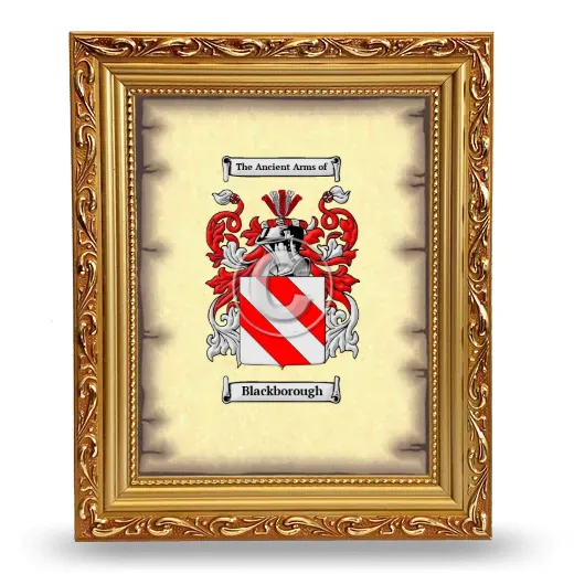 Blackborough Coat of Arms Framed - Gold