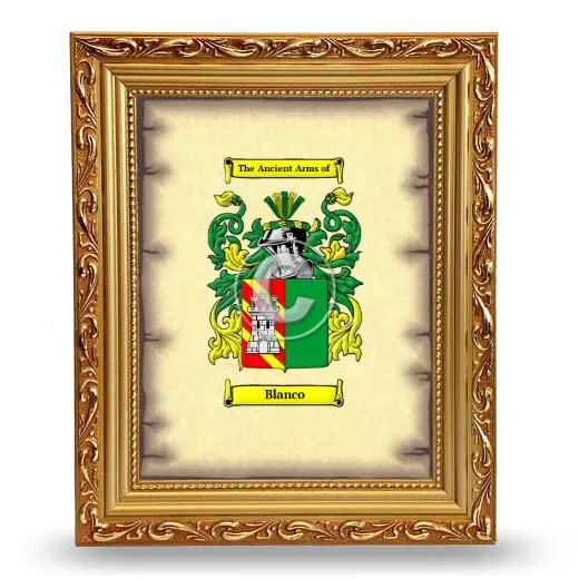 Blanco Coat of Arms Framed - Gold