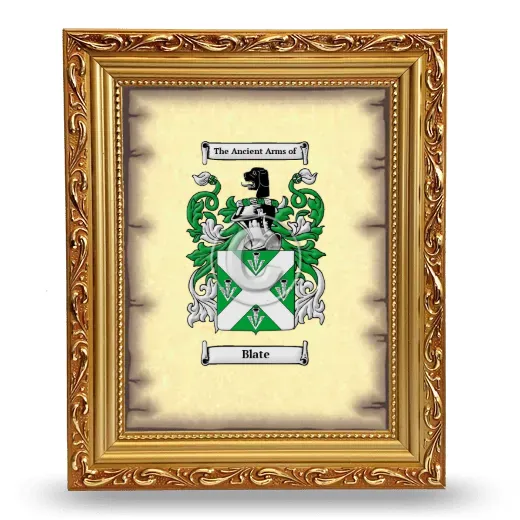 Blate Coat of Arms Framed - Gold