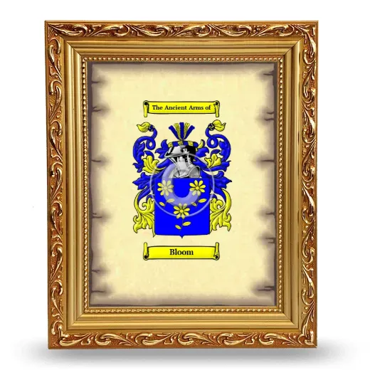 Bloom Coat of Arms Framed - Gold
