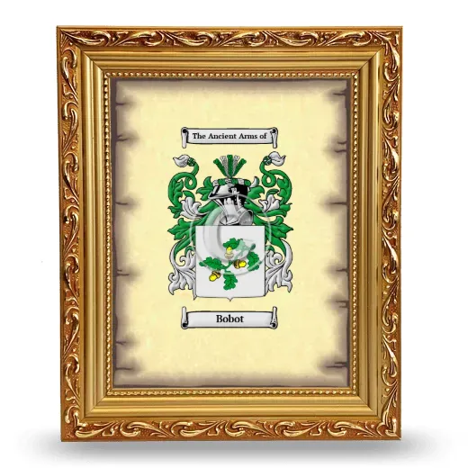 Bobot Coat of Arms Framed - Gold