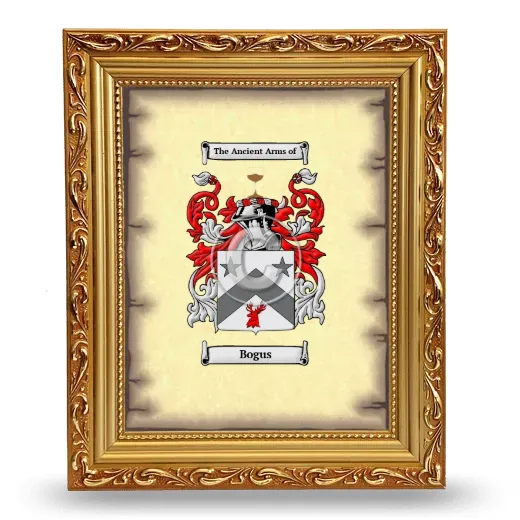 Bogus Coat of Arms Framed - Gold