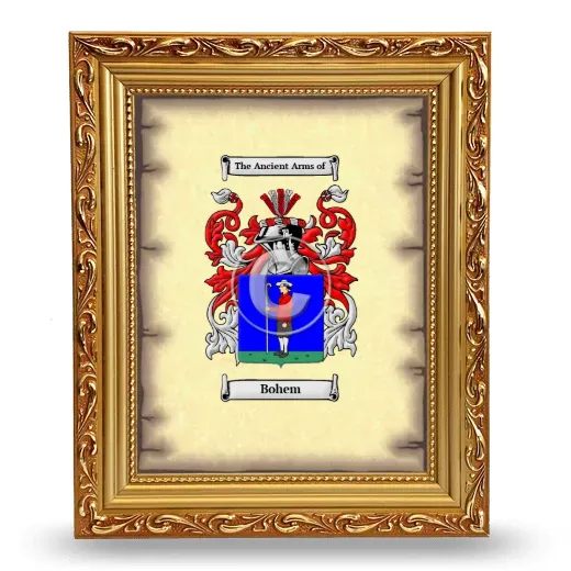 Bohem Coat of Arms Framed - Gold