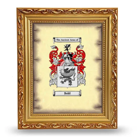 Bold Coat of Arms Framed - Gold