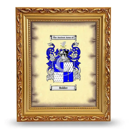 Bolder Coat of Arms Framed - Gold