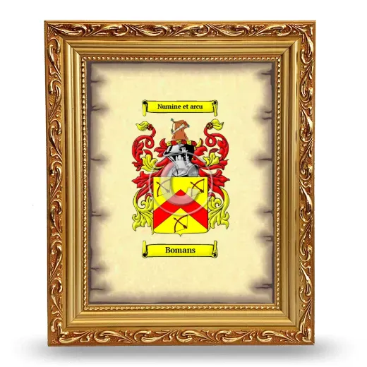 Bomans Coat of Arms Framed - Gold