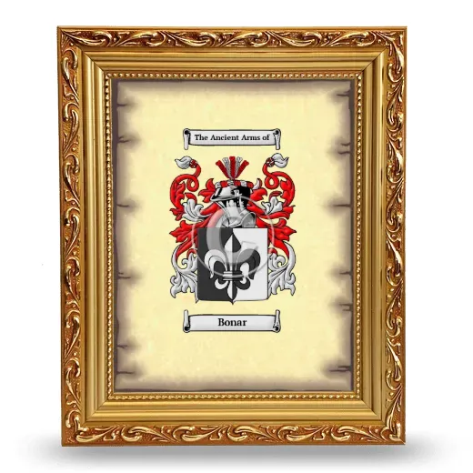 Bonar Coat of Arms Framed - Gold