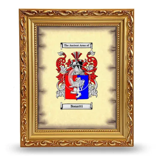 Bonatti Coat of Arms Framed - Gold