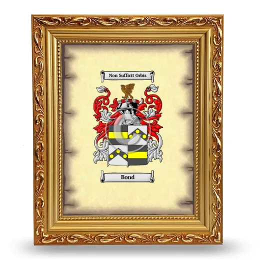 Bond Coat of Arms Framed - Gold