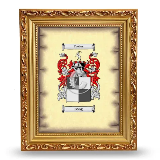 Bong Coat of Arms Framed - Gold