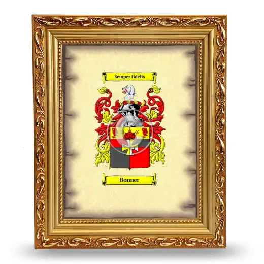 Bonner Coat of Arms Framed - Gold