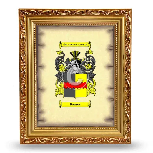 Bornes Coat of Arms Framed - Gold