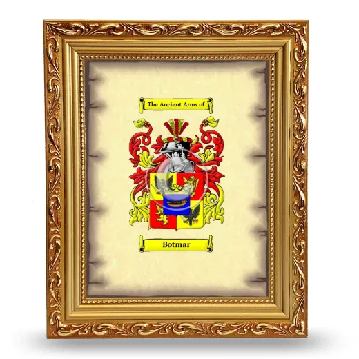 Botmar Coat of Arms Framed - Gold