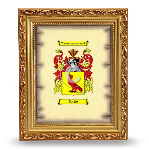 Bottie Coat of Arms Framed - Gold