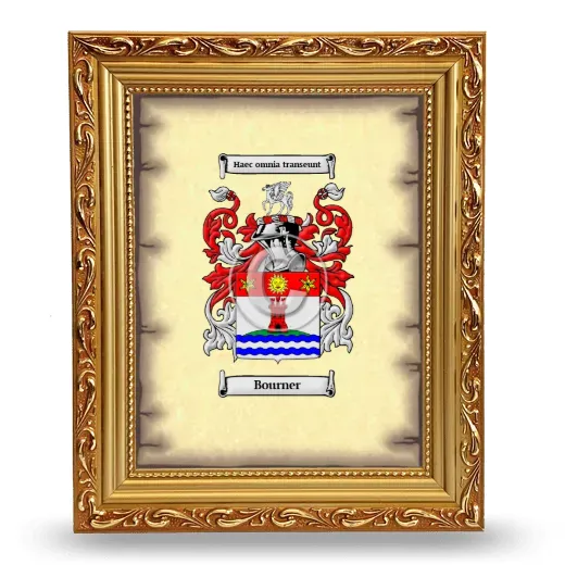 Bourner Coat of Arms Framed - Gold