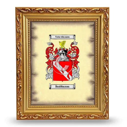 Brabbazon Coat of Arms Framed - Gold