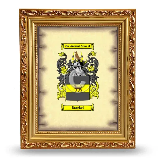 Brackel Coat of Arms Framed - Gold