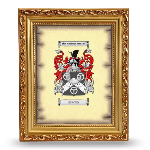 Bradby Coat of Arms Framed - Gold