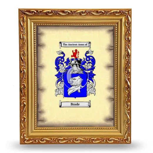 Brade Coat of Arms Framed - Gold