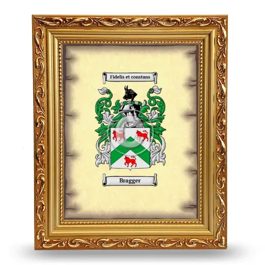 Bragger Coat of Arms Framed - Gold