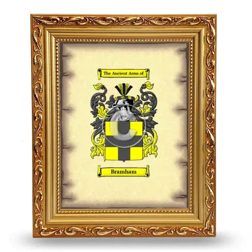Bramham Coat of Arms Framed - Gold