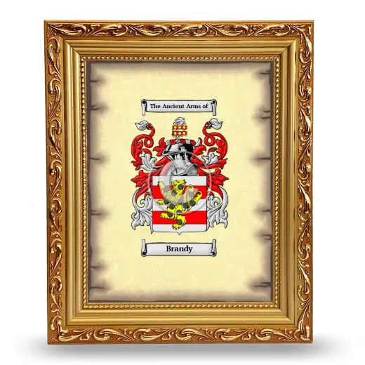 Brandy Coat of Arms Framed - Gold